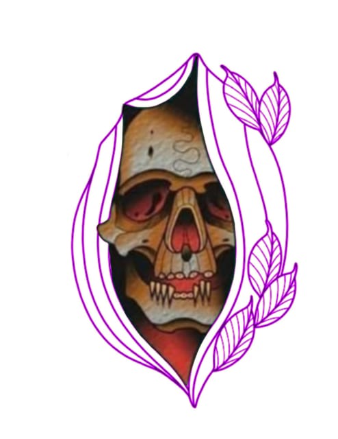 Reaper half stencil