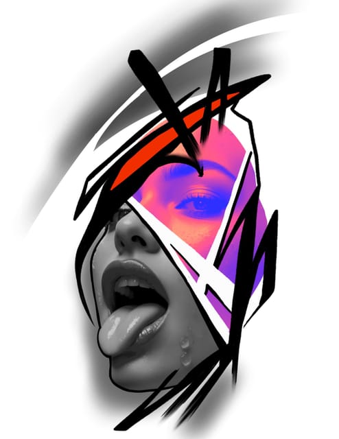 Abstract lady face